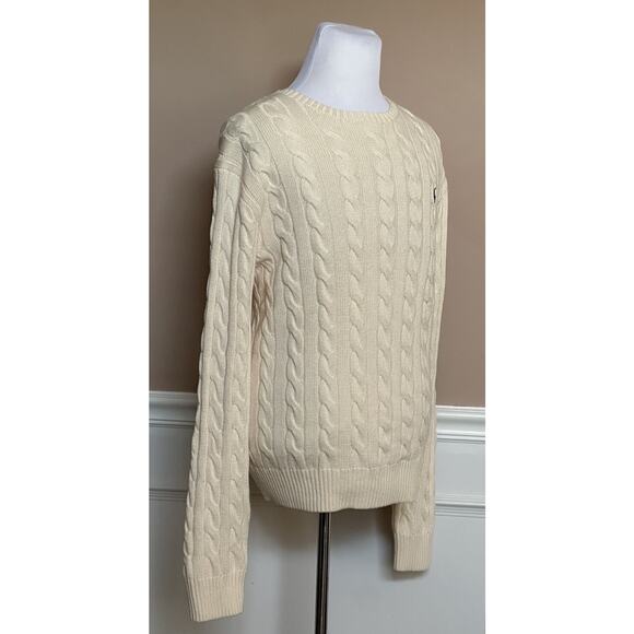 Polo Ralph Lauren Men's Knit Cotton Sweater Cream 2XL/2TG NWT $138 - Picture 2 of 7
